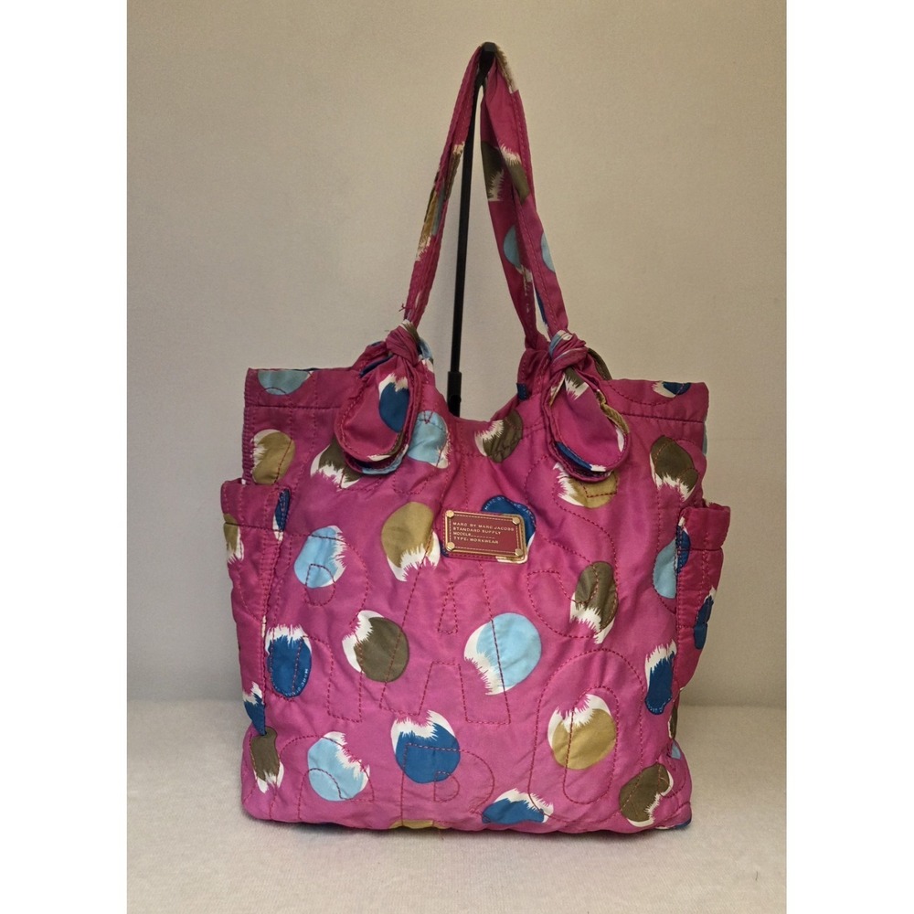Marc by Marc Jacobs Pretty Nylon Tote Pink Dot Scribble Quilted Standard Supply